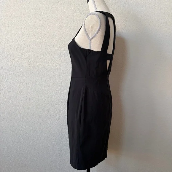 ASOS Little Black Dress Size 8 Back Cutout LBD - Picture 3 of 9